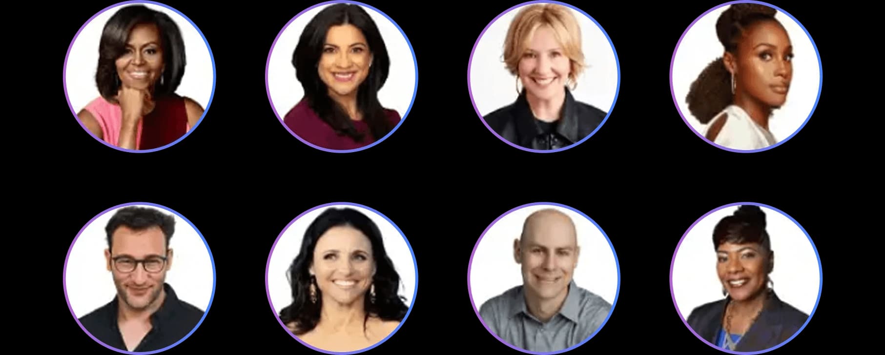 Headshots of past speakers of Workhuman Live