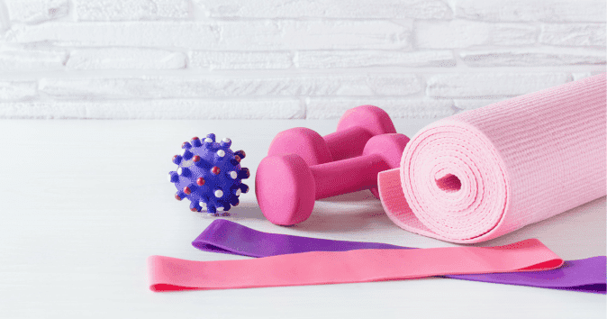 yoga mat and fitness supplies