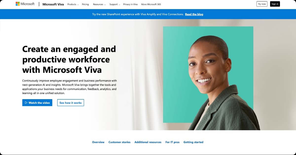 Microsoft Viva employee experience platform.