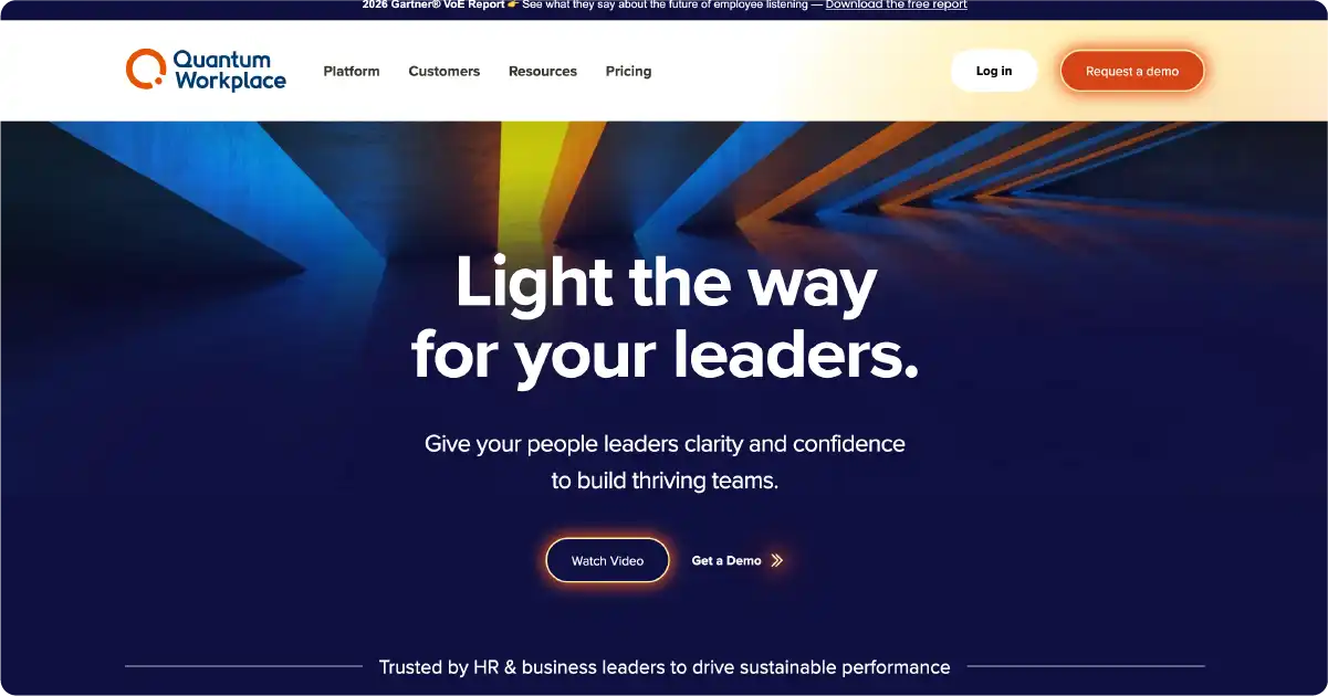 Screen capture of the Quantum Workplace platform offering