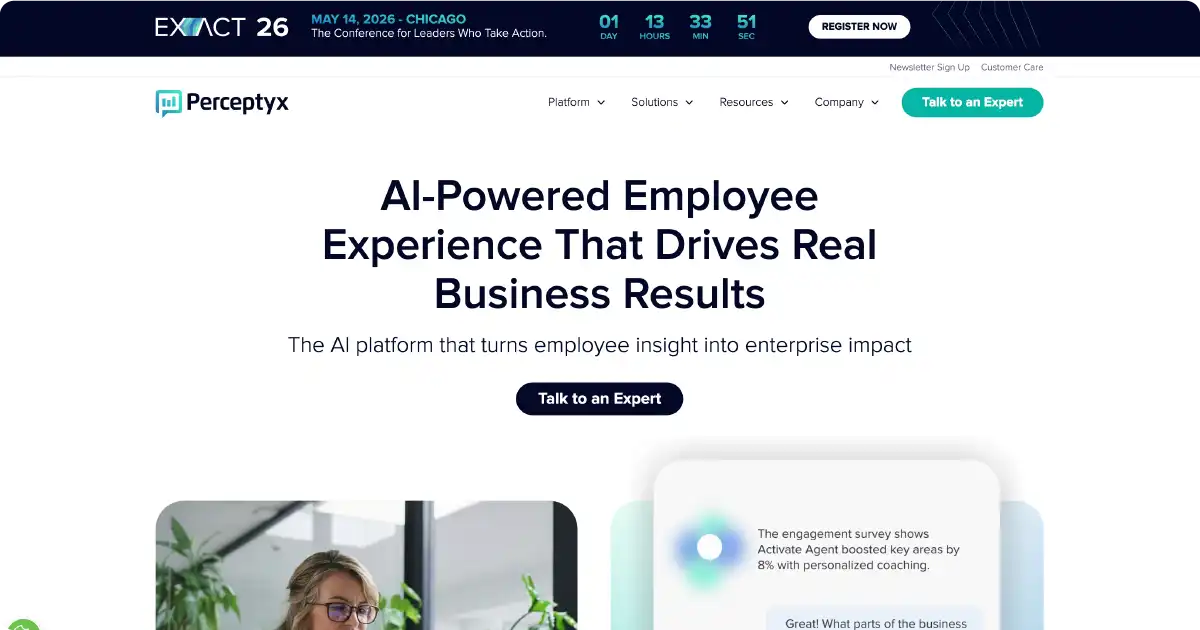 Perceptyx AI-driven employee experience platform with engagement insights