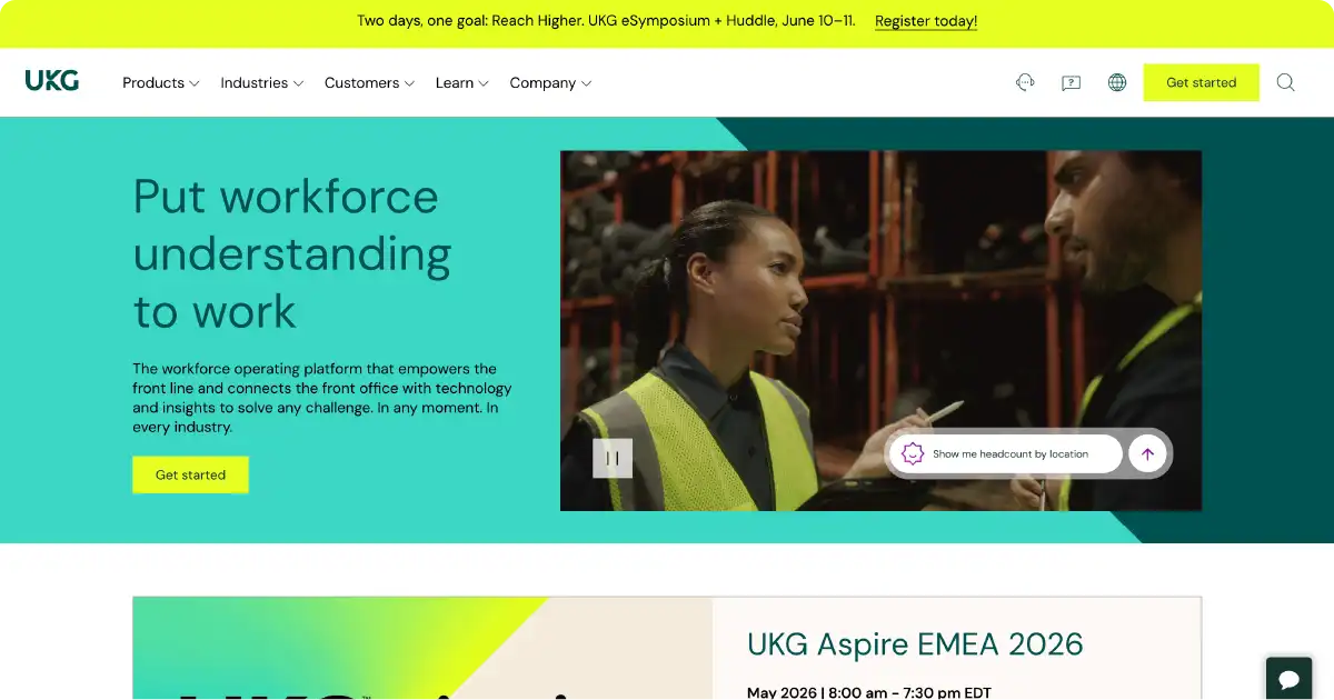 UKG workforce management platform with technology-driven employee insights