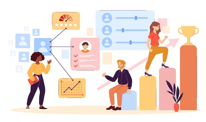 graphic image of employees