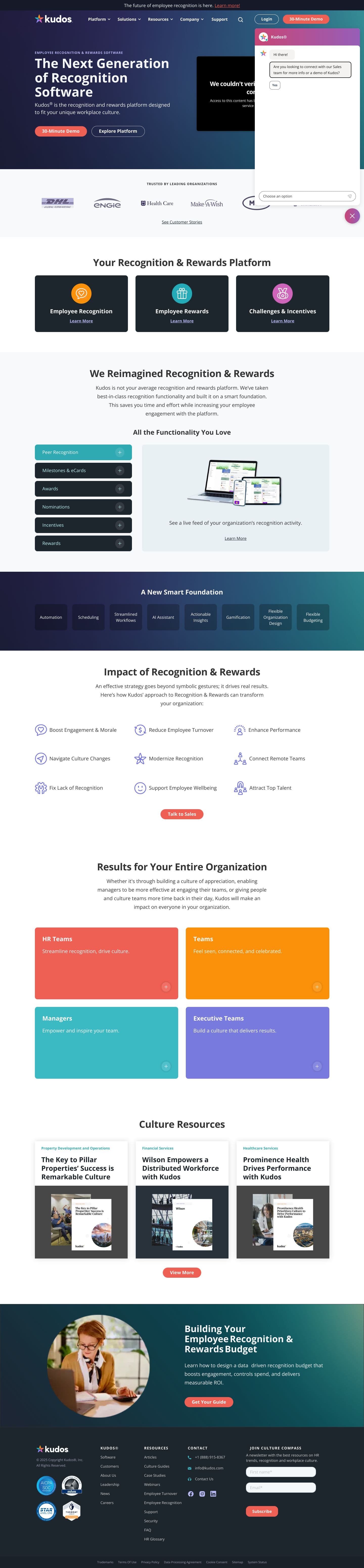 Competitor tracking screenshot for kudos - homepage on 2025-12-04