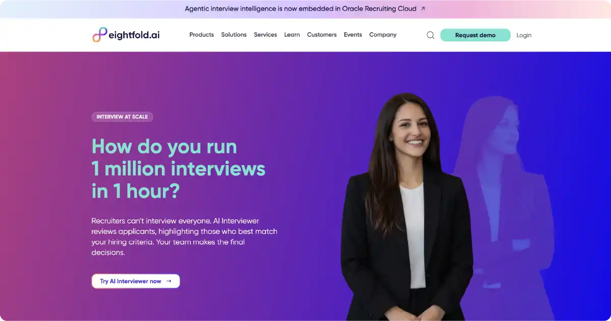 Eightfold.ai AI-powered interview automation and talent matching platform